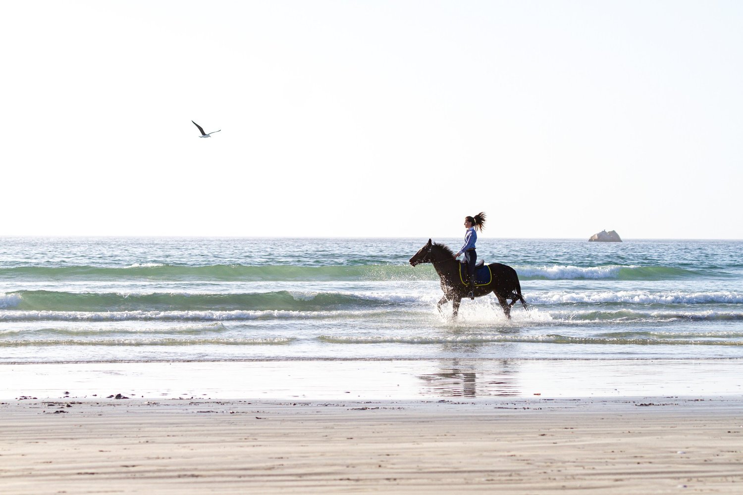 Horse riding on the beach at Paternoster