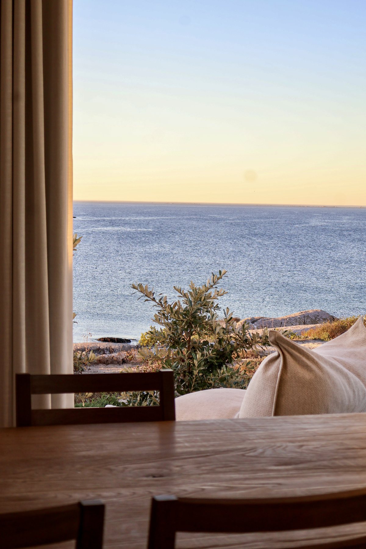 BURI Beach House — the deck at sunset